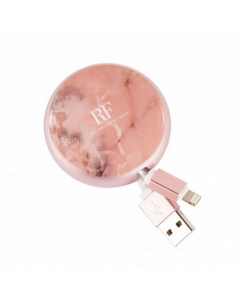 Richmond & Finch Lightning Cable Winder Marble design/ pink