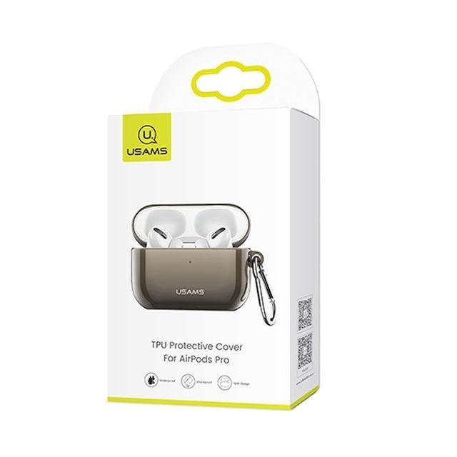 USAMS Protective TPU Cover for AirPods Pro/ Black-Transparent