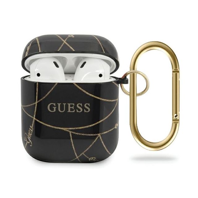Guess Golden Chain Series AirPods Cover/ Black