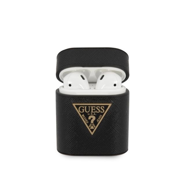 Guess Saffiano Series AirPods Cover/ black