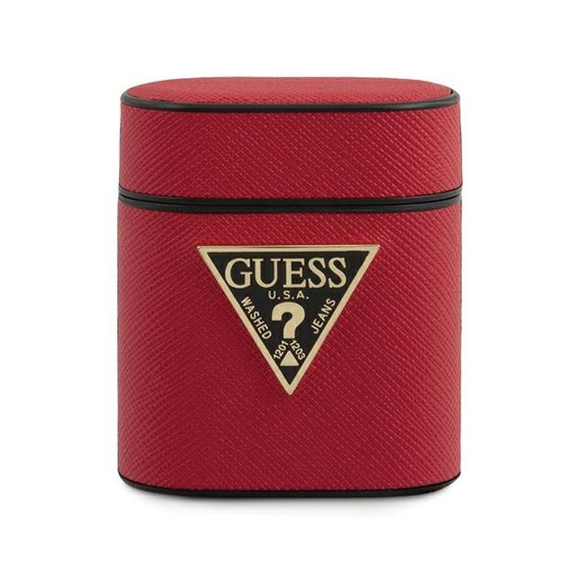 Guess Saffiano AirPods Cover/ red
